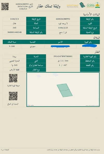 ارض سكنية  للبيع في المنتزة الغربي، بريدة منطقة القصيم - أرض سكنية للبيع القصيم بريدة حي المنتزة الجنوبي