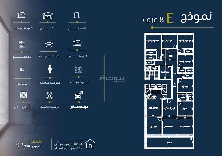 شقة 8 غرف نوم للبيع الفيصلية، جدة