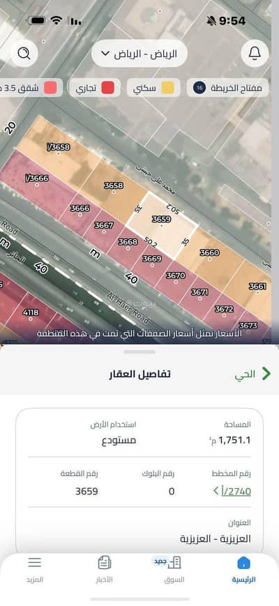 ارض تجارية  للبيع في جنوب الرياض، الرياض - أرض للبيع في العزيزية، الرياض