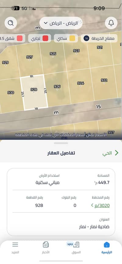 ارض سكنية  للبيع في غرب الرياض، الرياض - للبيع ارض سكنية بحي نمار