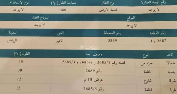 Land for Sale in North Riyadh, Riyadh - Riyadh, Hay Al Khair, piece of land