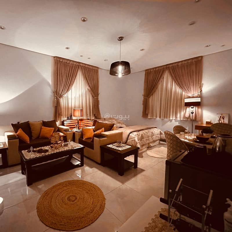 A sophisticated hotel studio