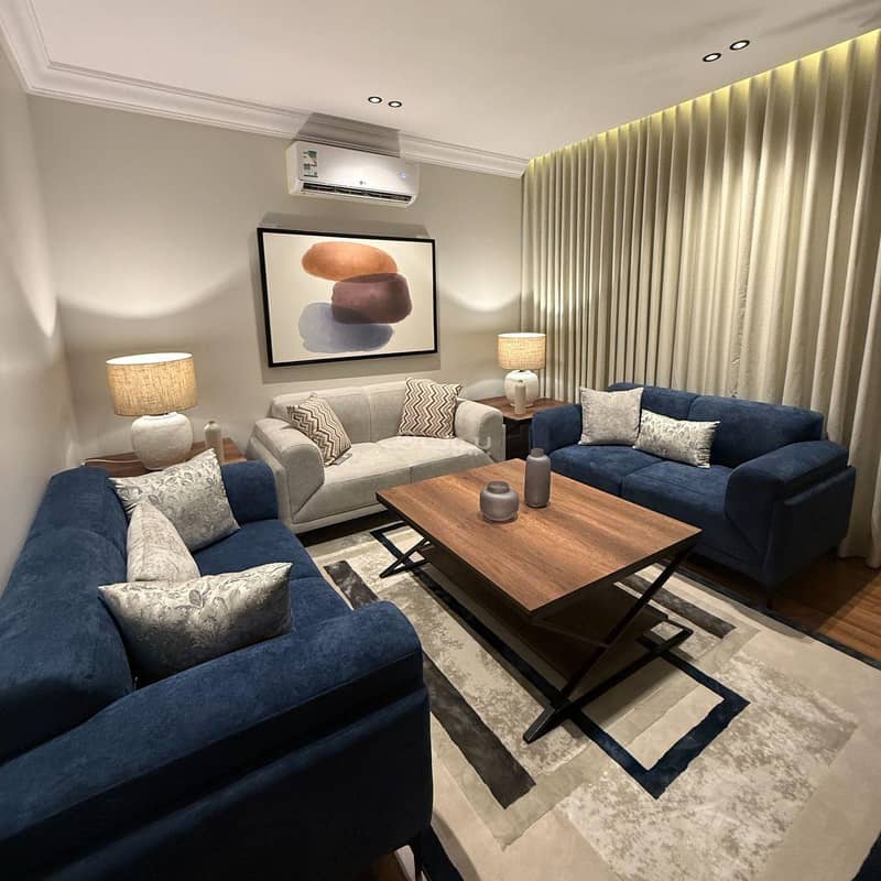شقة بتصميم وطابع فندقي بحي الروضة شقة بتصميم وطابع فندقي بحي الروضة