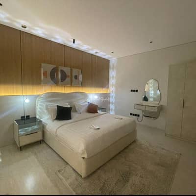 1 Bedroom Flat for Rent in Jeddah - Room apartment, hall, and kitchen with a Hadi and comfortable design