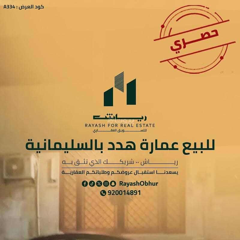 عمارة للبيع في شارع فرقد العجلي, حي السليمانية, مدينة جدة, منطقة مكة المكرمة عمارة للبيع في شارع فرقد العجلي, حي السليمانية, مدينة جدة, منطقة مكة المكرمة