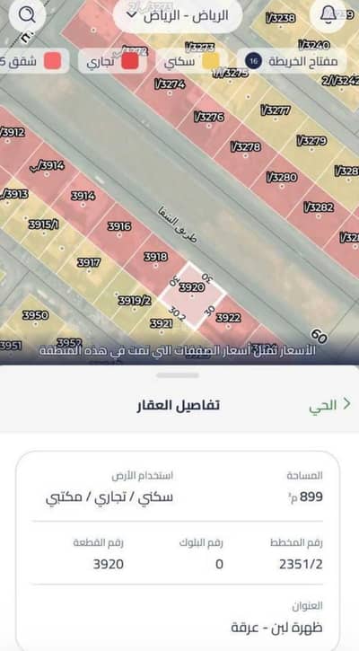 ارض  للايجار في غرب الرياض، الرياض - ارض تجارية للإيجار - ظهرة لبن