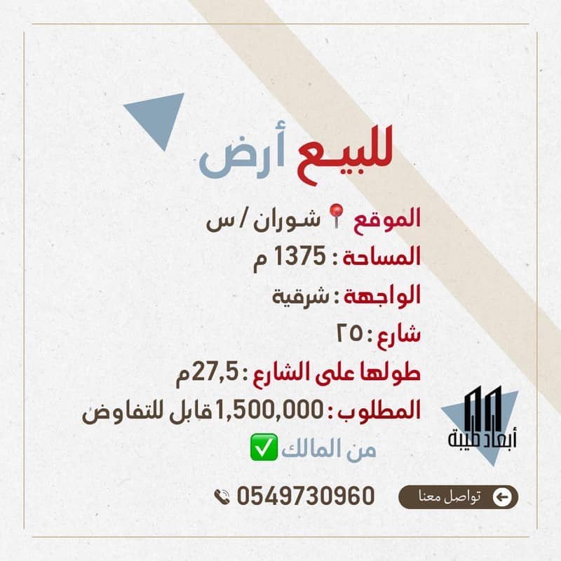 ارض سكنية للبيع مميزة . . شوران / س ارض سكنية للبيع مميزة . . شوران / س
