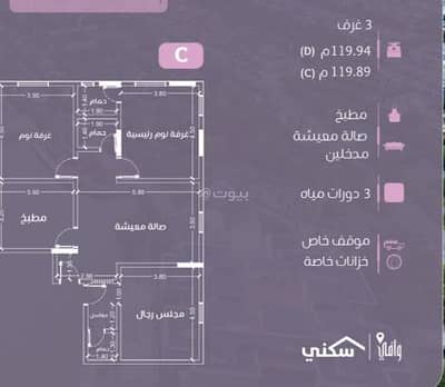 3 Bedroom Apartment for Sale in North Jeddah, Jeddah - Apartment 3 for sale in Kayan Al Nahda 155 project