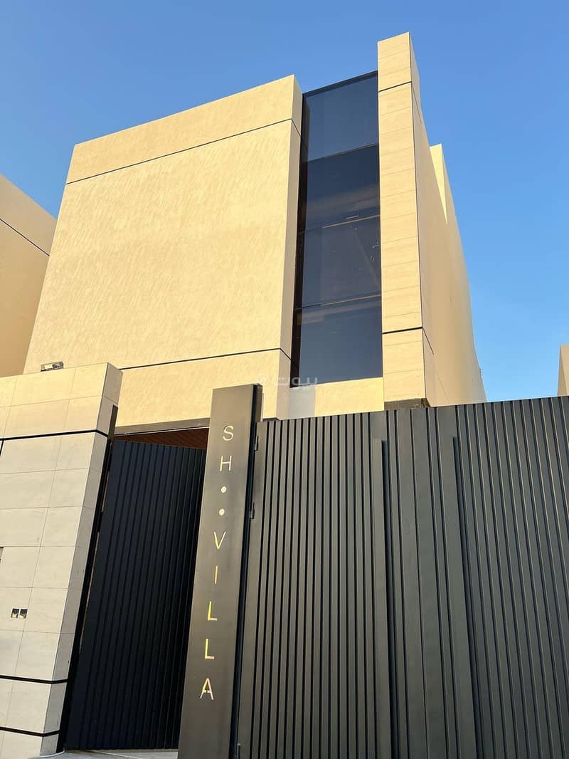 Distinctive villa for sale north of King Salman Road, uniquely designed modern in Al Arid neighborhood, corner of two streets near a mosque.