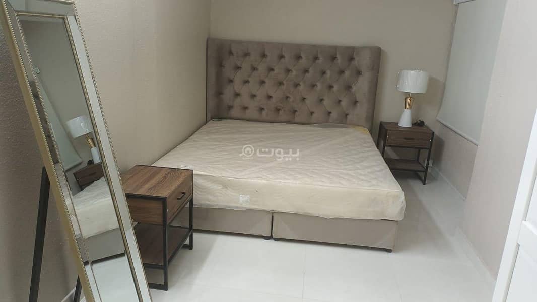 Furnished apartment in Al-Molaz neighborhood, one room, living room, kitchen, and bathroom.
