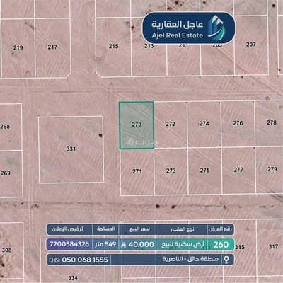 Land for Sale in Alnaasirih Hail Region - Land for sale in Nasiriyah - Ha'il area