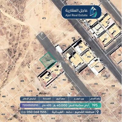 ارض  للبيع في الغيدانيه منطقة القصيم - أرض للبيع في الغيدانية، منطقة القصيم