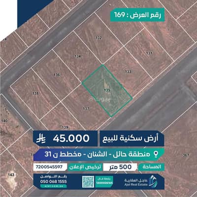 ارض  للبيع في الشنان - أرض سكنية للبيع
