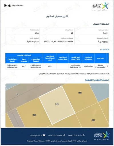 Land for Sale in Al Sholah, Riyadh - Riyadh, Al-Shu'lah Neighborhood, East Grant