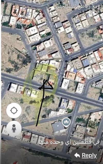 Land for Sale in Eikrima, Taif - Land for sale on Al-Hussein Ibn Ali Street, Ikrimah neighborhood, Taif City, Makkah Province