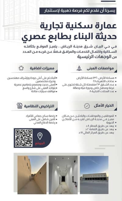 عمارة 10 غرف نوم للايجار في شرق الرياض، الرياض - عقار للبيع