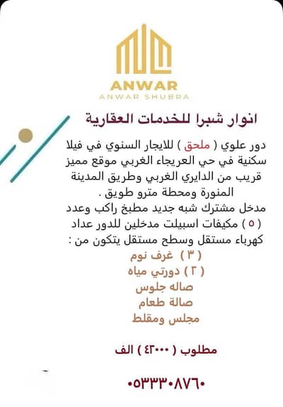 3 Bedroom Villa for Rent in West Riyadh, Riyadh - Large room for rent in a residential villa for rent