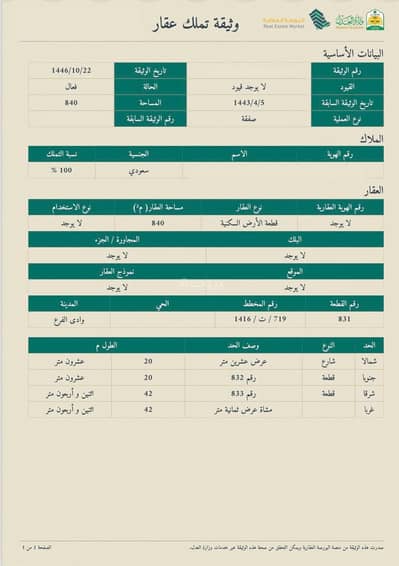 ارض  للبيع في وادي الفرع - المدينة المنورة