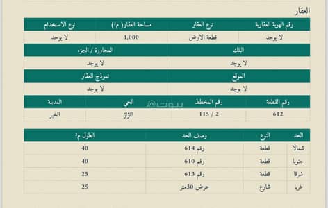 Land for Sale in Al Lulu, Al Khobar - Land in Al Lulu 1000000 SAR - 87706023