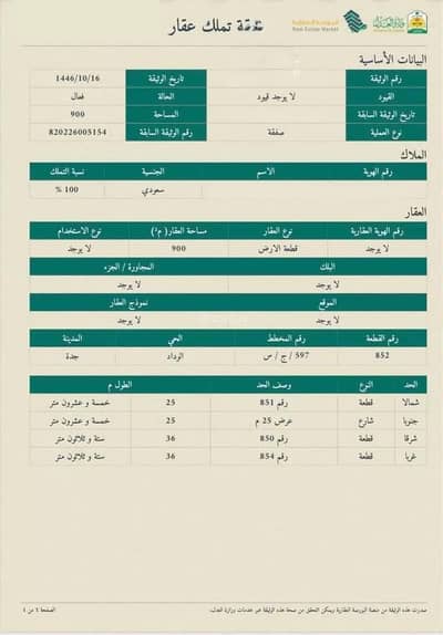 Land for Sale in Al Widad, Jeddah - Land For Sale in Al Widad, Jeddah
