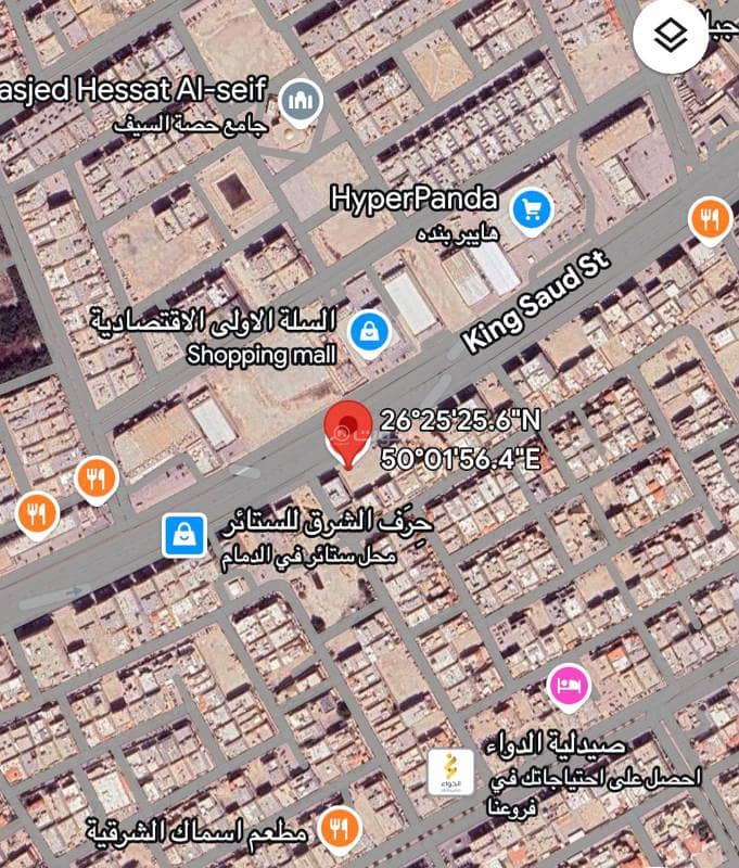 Commercial land for sale in the Al-Ahd neighborhood, Dammam _ Price per meter 3800 Riyals