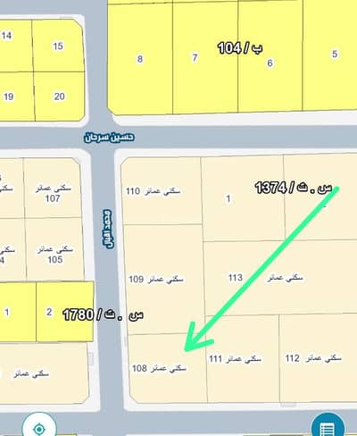 Land for Sale in North Jeddah, Jeddah - For sale residential land two streets with a distinguished location suitable for private housing, ownership apartments, or investment apartments.