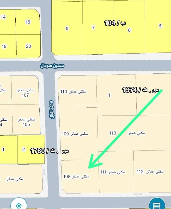 For sale residential land two streets with a distinguished location suitable for private housing, ownership apartments, or investment apartments.