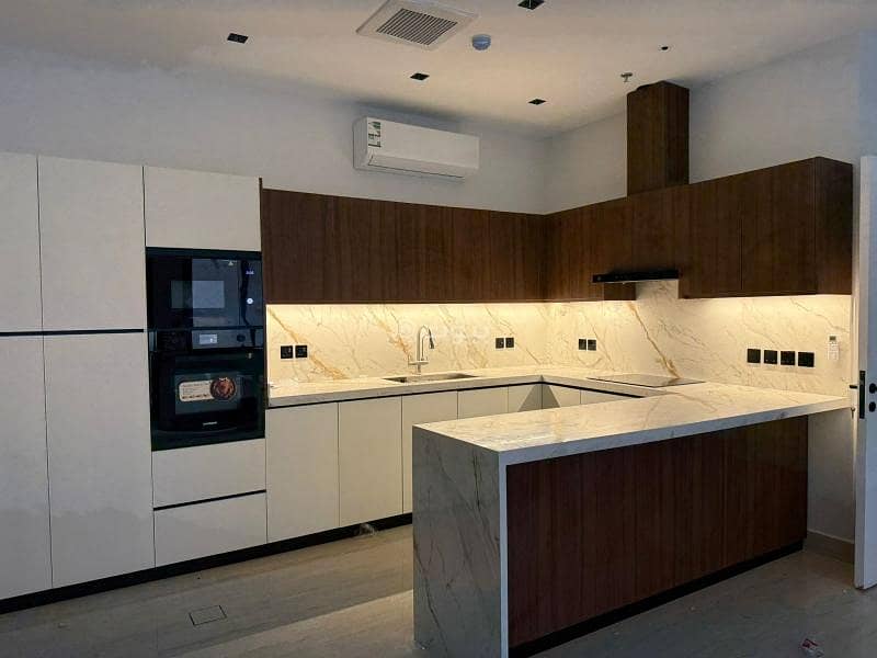 Apartment for rent in Riyadh, Al Malqa neighborhood, brand new, first occupant.