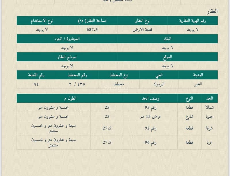 ارض سكنية للبيع في حي اليرموك، الخبر ارض سكنية للبيع في حي اليرموك، الخبر