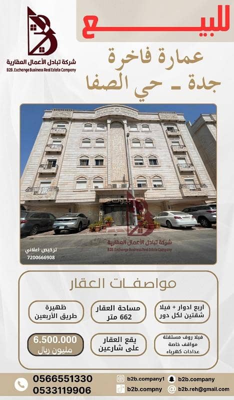 للبيع عمارة سكنية بموقع مميز للبيع عمارة سكنية بموقع مميز