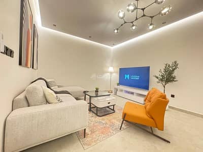 2 Bedroom Flat for Rent in North Jeddah, Jeddah - Luxury apartment with two bedrooms and a living room with a 70-inch TV, prime location | Unit for rent in Jeddah, Saudi Arabia