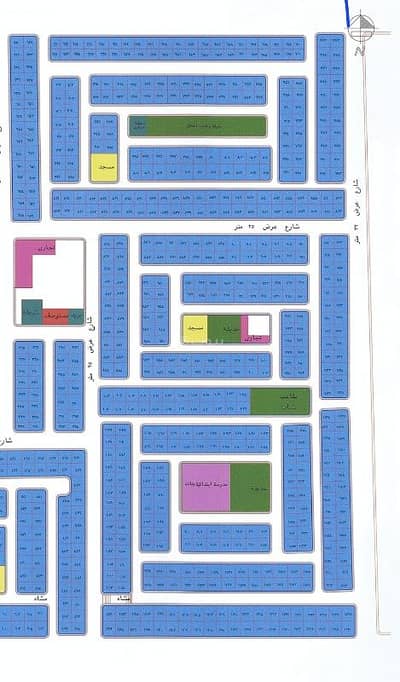 Residential Land for Sale in North Jeddah, Jeddah - Residential land for sale in Jeddah, Al-Yaqout neighborhood