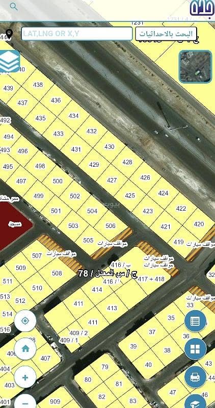 For rent, a commercial land in Jeddah, Al-Buhayrat neighborhood.