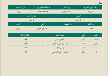 Residential Land for Sale in Al-Narjis, Qasirabin Eaqil - For sale: agricultural land in the city of Qasr Ibn Aqil