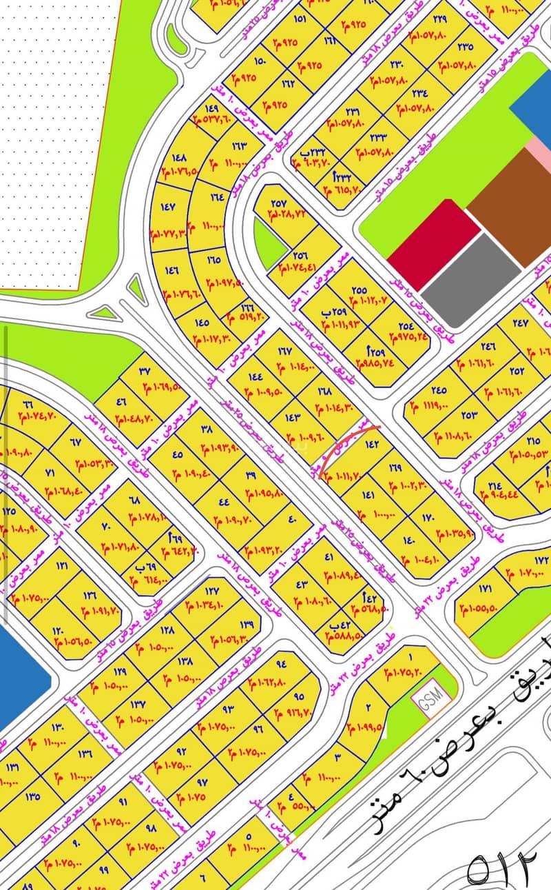 قطعة رقم ١٤٢ في مخطط ٥١٧ حي الحزم الواقع في ضاحية الملك عبد الله بمدينة جيزان .