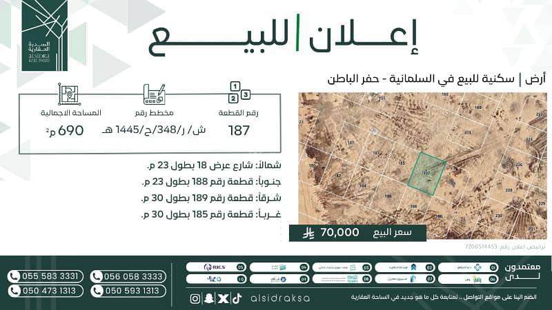 أرض سكنية للبيع في حفر الباطن أرض سكنية للبيع في حفر الباطن