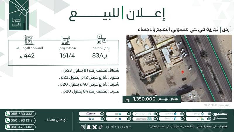 Residential Land For Sale in Mansubi Al Taleem 1st, Al Ahsa Residential Land For Sale in Mansubi Al Taleem 1st, Al Ahsa