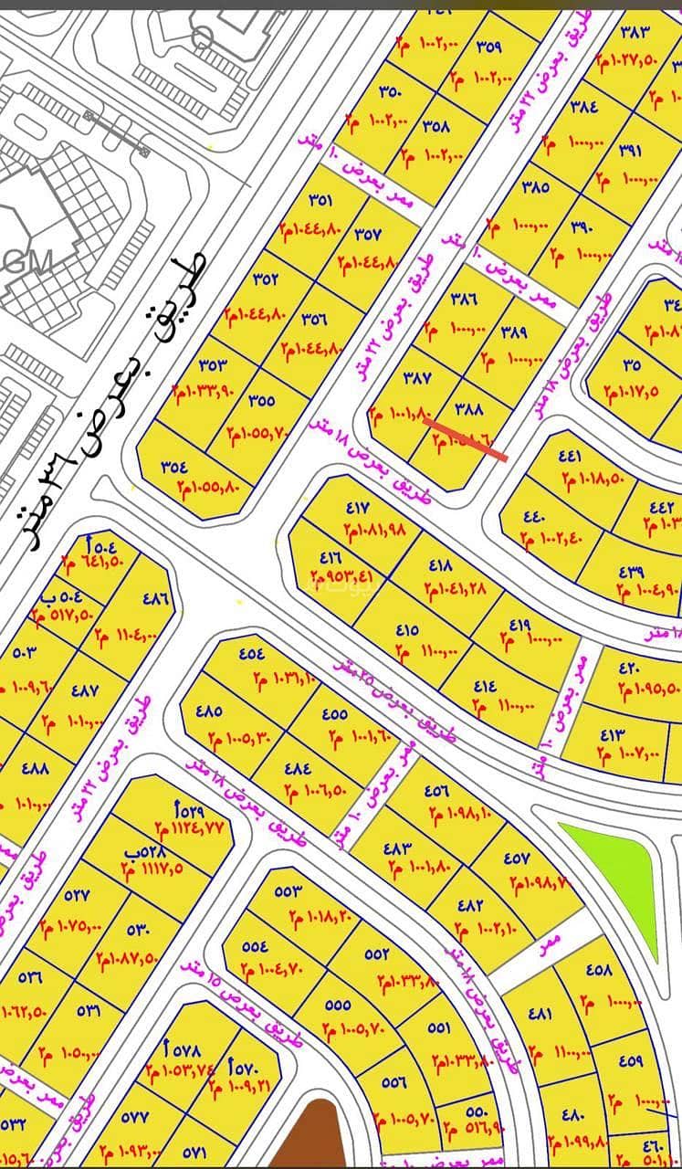 Plot No. 388/2 in Plan 517, Al-Hazm neighborhood located in the King Abdullah suburb in the city of Jizan.