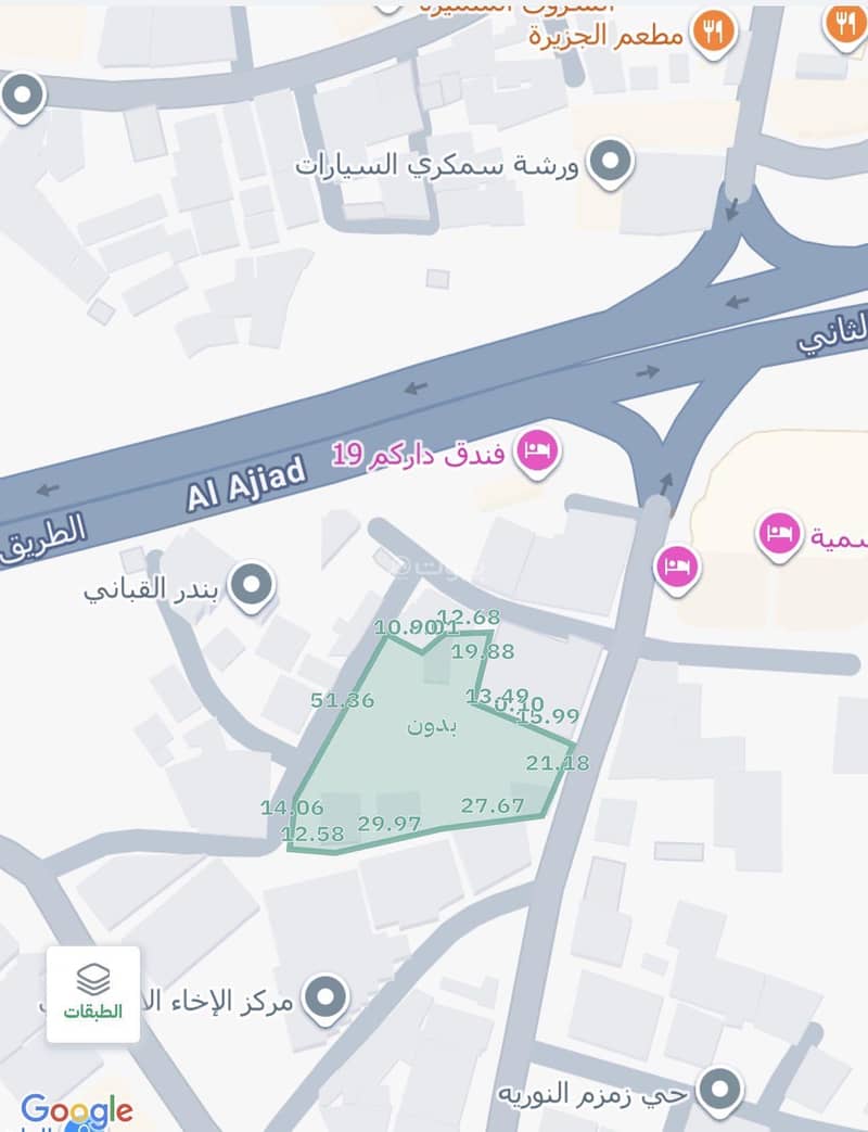 ارض بمساحة ٢. ٨٣٠. ٥٤ متر