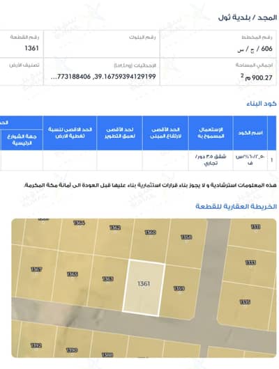 ارض سكنية  للبيع في المجد، جدة - أرض سكنية للبيع المجد، جدة طيبة الفرعية