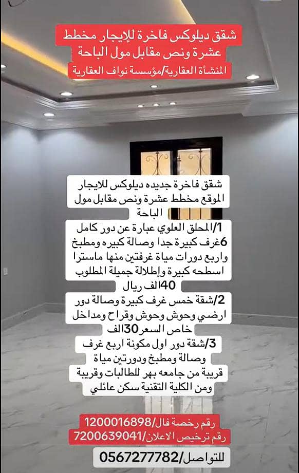 استوديو للايجار في الورود، الباحة