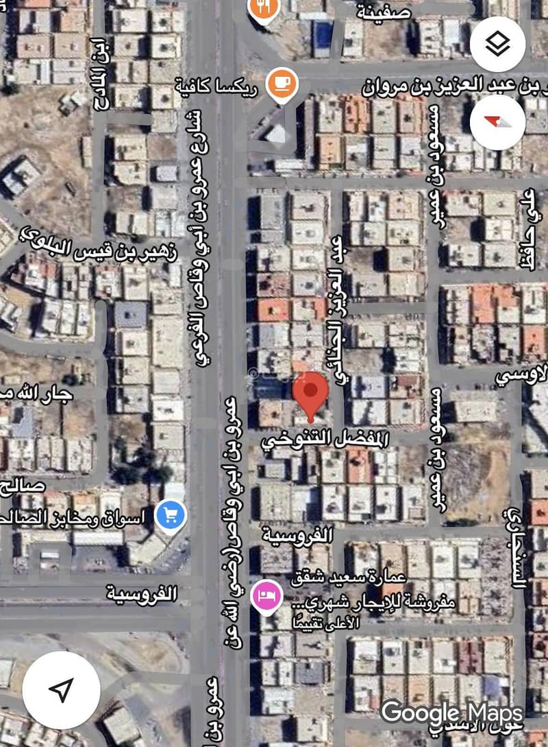 ارض على شارعين مساحة ٦٥٥م فرصه
