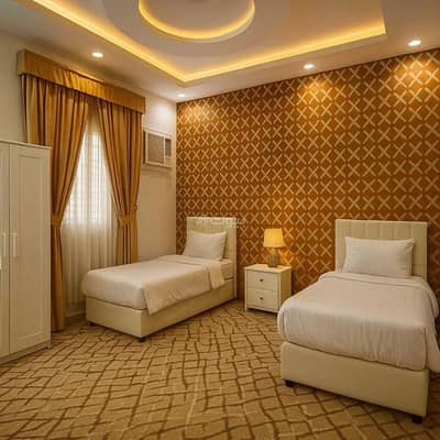 1 Bedroom Apartment for Rent in Jeddah - Studio with two single beds and self-entry