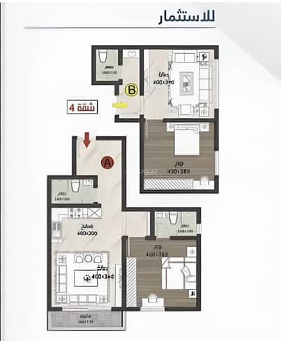 3 Bedroom Apartment for Sale in Governmental1, Jeddah - Apartment in Governmental1 3 bedrooms 329000 SAR - 87783426