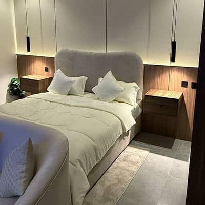 شقة 1 غرفة نوم للايجار في الرياض - غرفة ماستر بجلسات جانبية