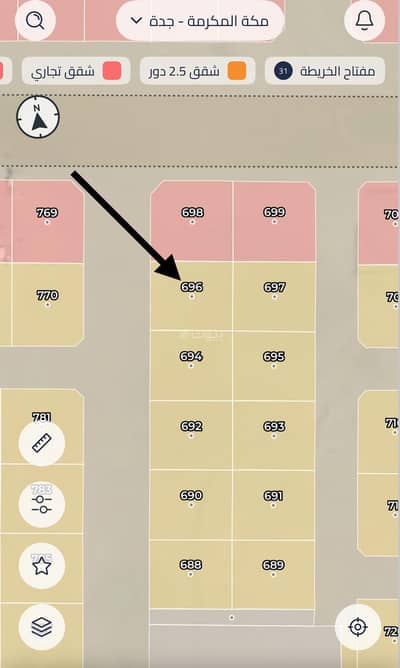 ارض سكنية  للايجار في الغدير، جدة - ارض للايجار