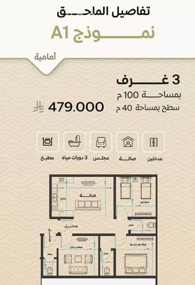 2 Bedroom Apartment for Sale in North Jeddah, Jeddah - Studio Apartment For Sale in Mishrifah, Jeddah