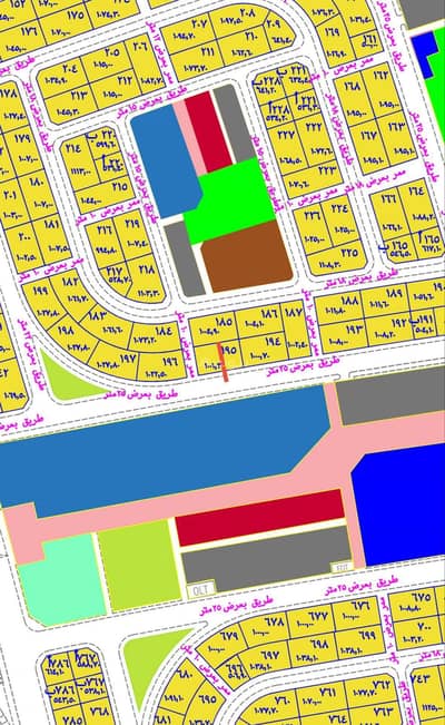 Residential Land for Sale in An Nasriyah 5, Jazan - For sale, plot number 195/2 in the 505 scheme, Al-Nasseriya neighborhood, located in the King Abdullah suburb of Jizan city.