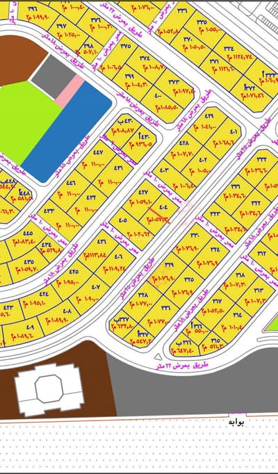 Residential Land for Sale in Al Hazm 1, Jazan - For sale, plot number 404/2 in plan 517, Al Hazm neighborhood located in the King Abdullah suburb in the city of Jazan.