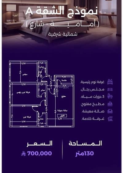 3 Bedroom Flat for Sale in North Jeddah, Jeddah - Apartment with 3 bedrooms for sale in Al-Zahra